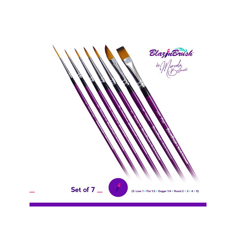 Blazin Brushes - Basic set of 7