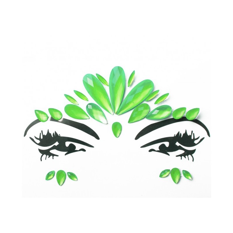 Face Jewels Neon Glow - Green