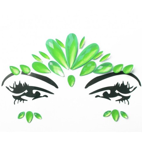 Face Jewels Neon Glow - Green