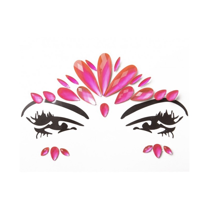 Face Jewels Neon Glow - Pink