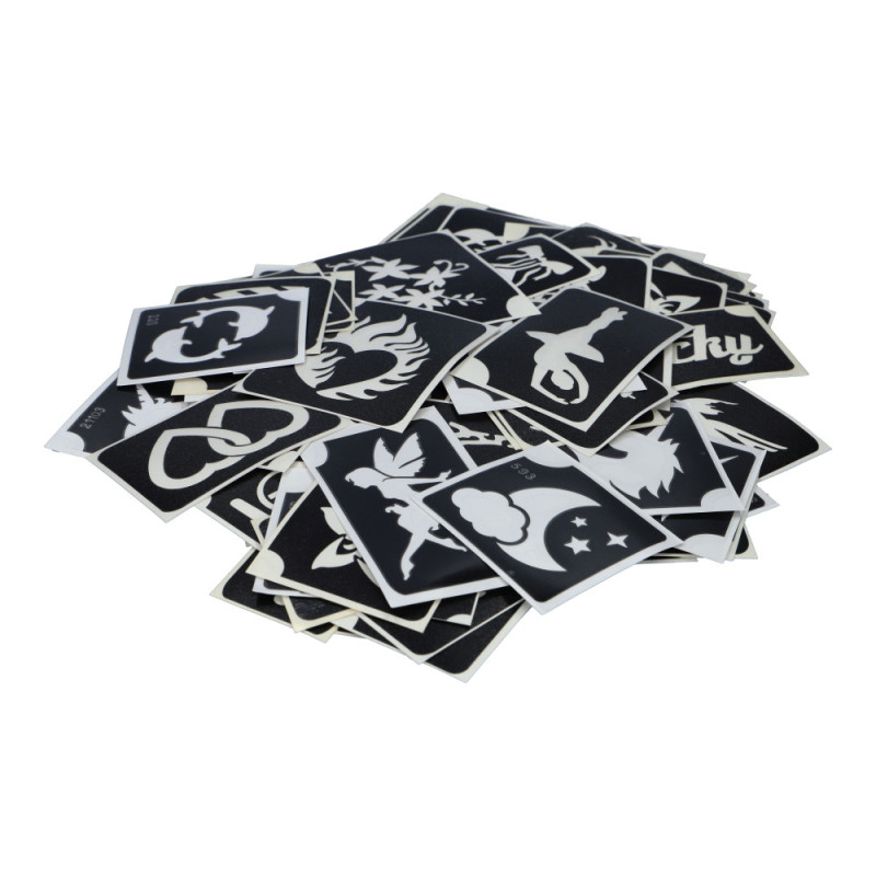 Superstar BIG Mix Glittertattoo Sjablonen | Set van 100 stuks