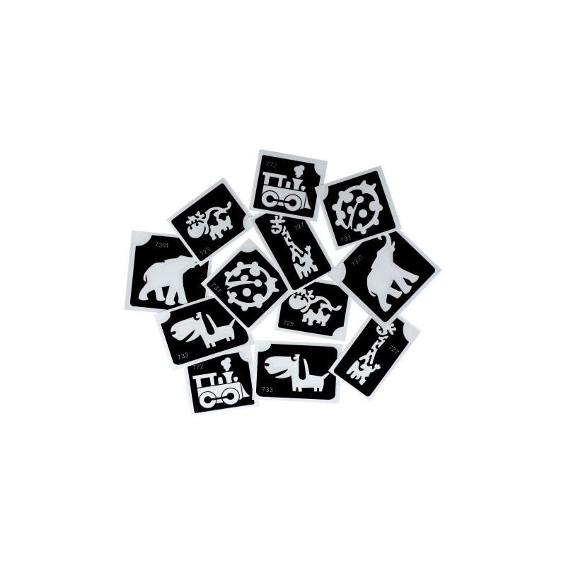 Superstar Glittertattoo Set CUTE | 12 schattige sjablonen
