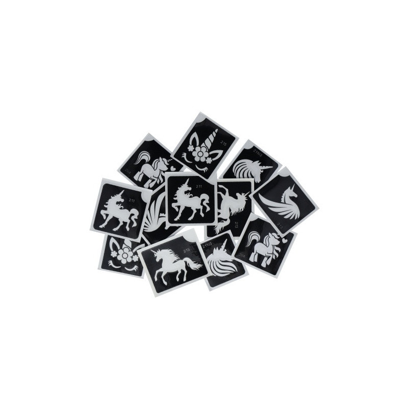 Superstar Glittertattoo Set Unicorn | 12 schattige sjablonen