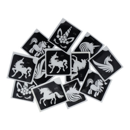 Superstar Glittertattoo Set Unicorn | 12 schattige sjablonen
