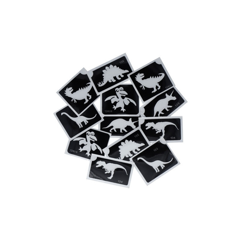 Superstar Glittertattoo Set DINO | 12 leuke sjablonen