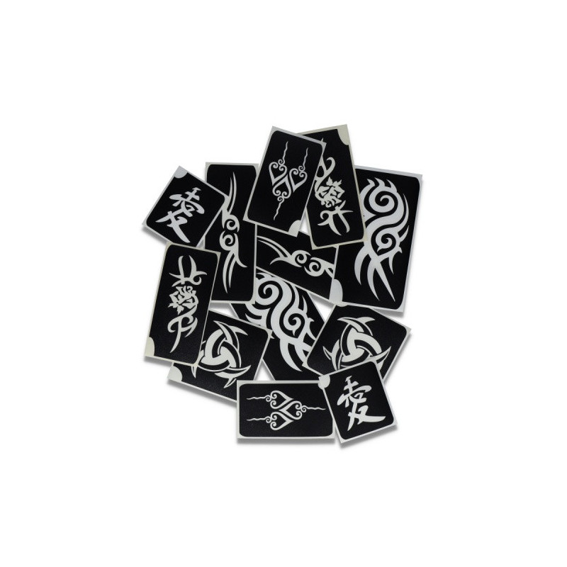 Superstar Glittertattoo Set TRIBAL | 12 stoere sjablonen