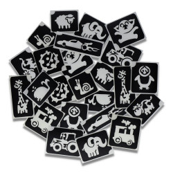 Superstar Glittertattoo Set CUTE XL | 24 schattig sjablonen