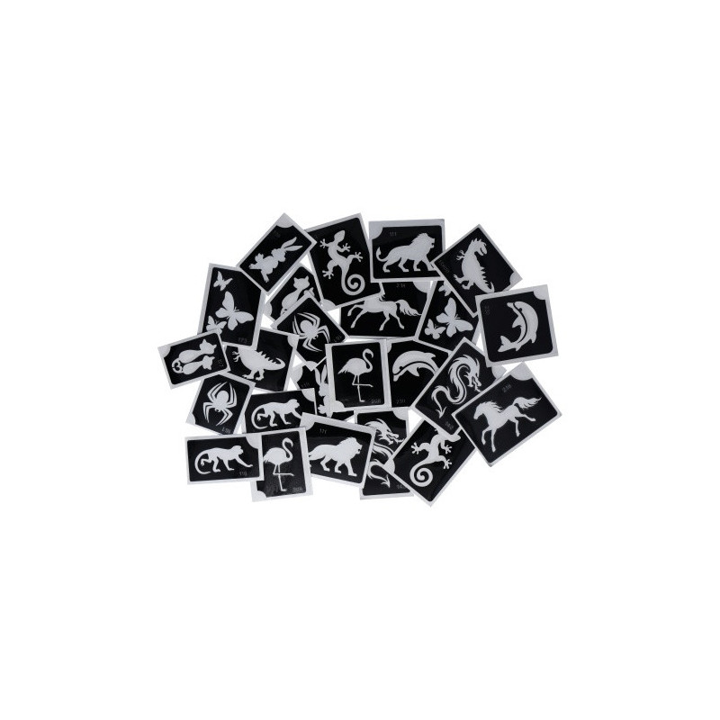 Superstar Glittertattoo Set ANIMAL XL | 24 schattig sjablonen
