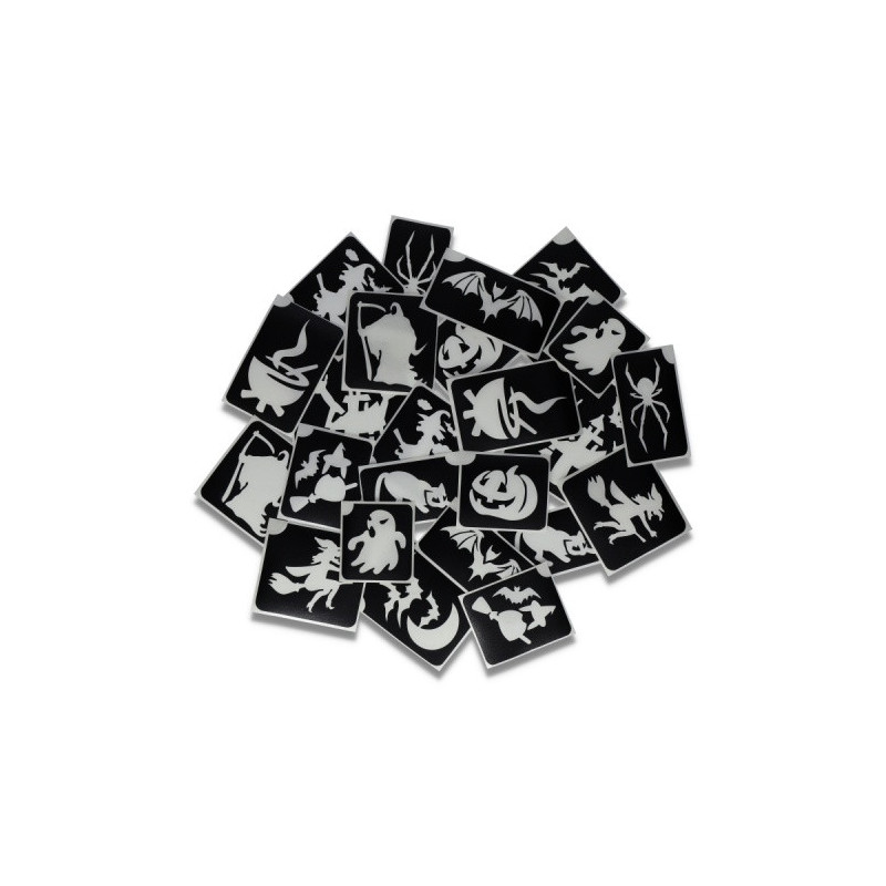 Superstar Glittertattoo Set HALLOWEEN| 24 schattig sjablonen