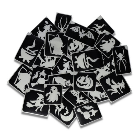 Superstar Glittertattoo Set HALLOWEEN| 24 schattig sjablonen
