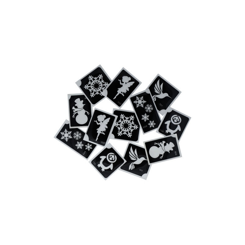 Superstar Glittertattoo Set WINTER | 12 ijsachtige sjablonen
