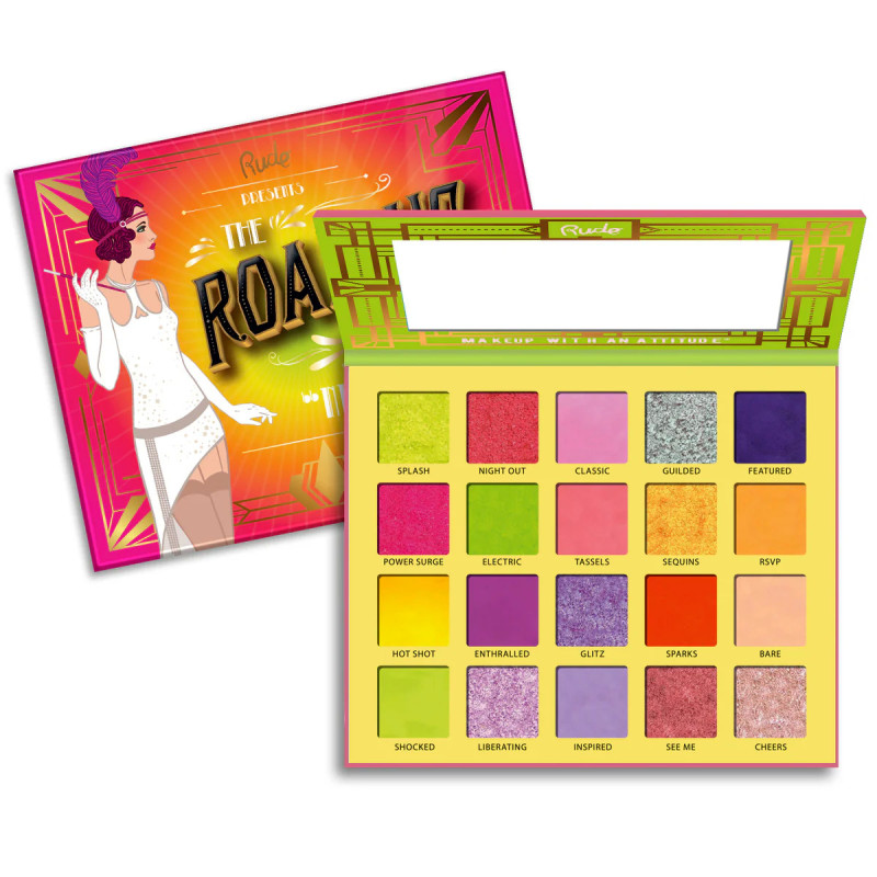 Rude Cosmetics Roaring 20’s Palette – 20 Kleuren Oogschaduw NEON
