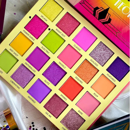 Rude Cosmetics Roaring 20’s Palette – 20 Kleuren Oogschaduw NEON