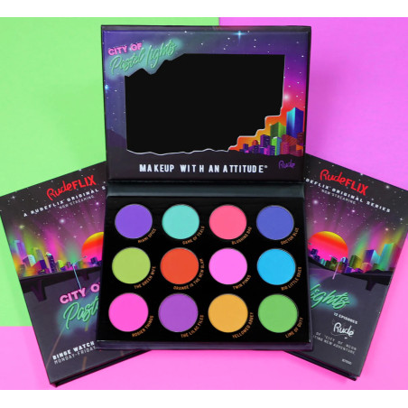 Rude Cosmetics City of Lights Oogschaduw Palet  - Pastel