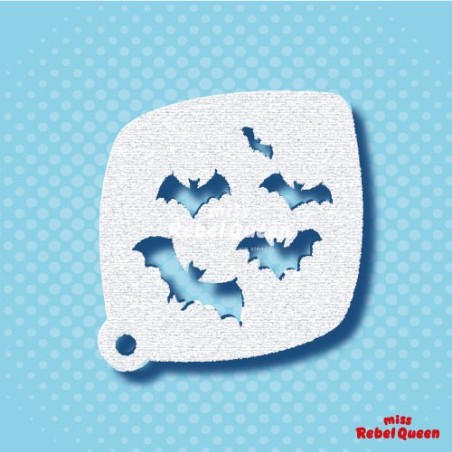 MRQ Schminksjabloon | Facepaint Stencil | Bats Vleermuis
