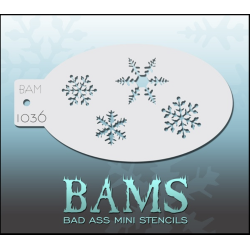 Schmink & Facepaint | Schmink sjabloon | BAM1036 | Sneeuwvlokken