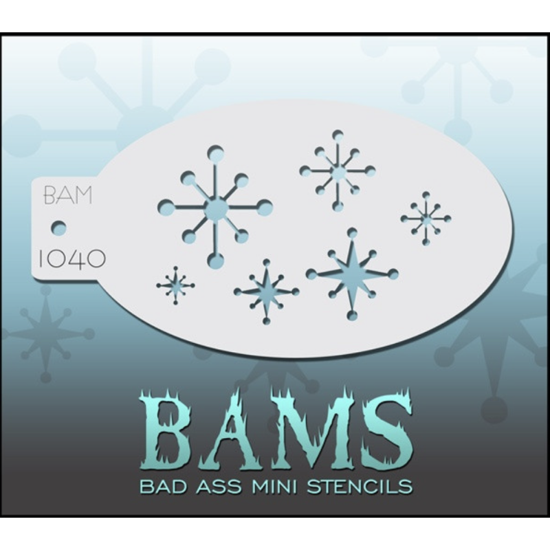 Schmink & Facepaint | Schmink sjabloon | BAM1040 | Kleine sneeuwvlokken