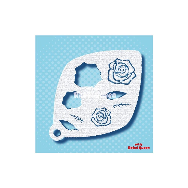 Schmink sjabloon | Stencil |MRQ Stencils |Oh Rose Medium Facepaint Stencil