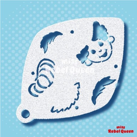 MRQ Stencils |MRQ Stencils |Schminksjabloon Pietje Pet 2 staps