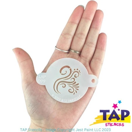 TAP Schmink Stencil | Face Painting & Airbrush Sjabloon | TAP Schminksjabloon |  - Swirl Detail 099