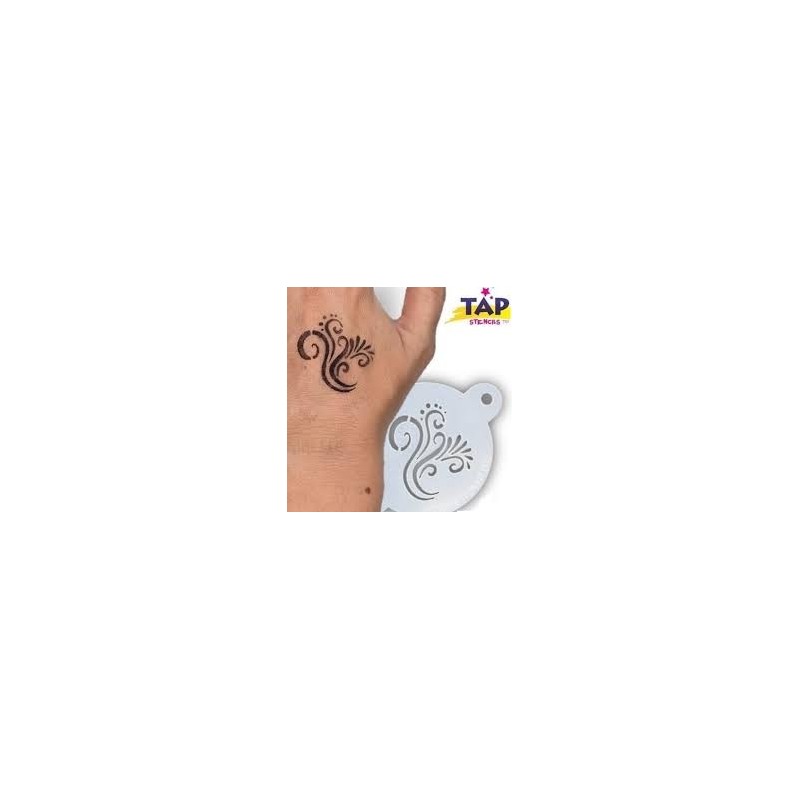 TAP Schmink Stencil | Face Painting & Airbrush Sjabloon | TAP Schminksjabloon |  - Swirl Detail 099