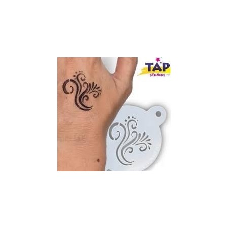 TAP Schmink Stencil | Face Painting & Airbrush Sjabloon | TAP Schminksjabloon |  - Swirl Detail 099