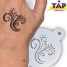 TAP Schmink Stencil | Face Painting & Airbrush Sjabloon | TAP Schminksjabloon |  - Swirl Detail 099