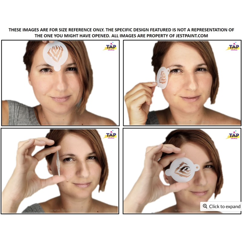 TAP Schmink Stencil | Face Painting & Airbrush Sjabloon | Magical Stars 061