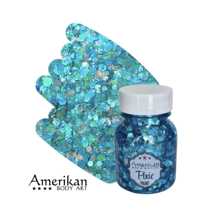 Pixie Paint Glittergel | Blue Monday 30gr. | Voor huid & haar | uit voorraad leverbaar