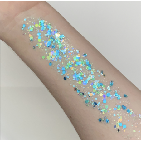 Pixie Paint Glittergel | Blue Monday 30gr. | Voor huid & haar | uit voorraad leverbaar