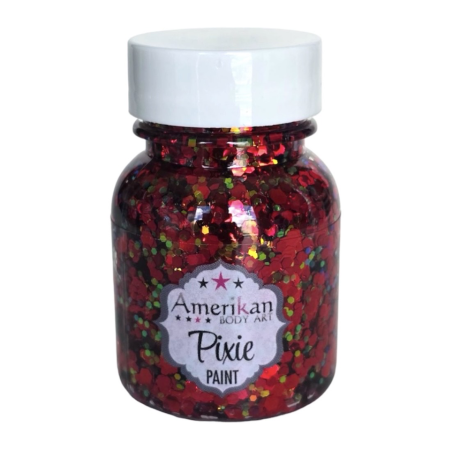 Pixie Paint Glittergel |  Drop Dead Red 30 gr | Voor huid & haar | uit voorraad leverbaar