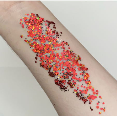 Pixie Paint Glittergel |  Drop Dead Red 30 gr | Voor huid & haar | uit voorraad leverbaar