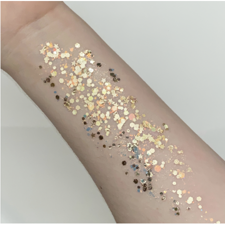 Pixie Paint Glittergel | Lucky Star Gold 30 gr | Voor huid & haar | uit voorraad leverbaar