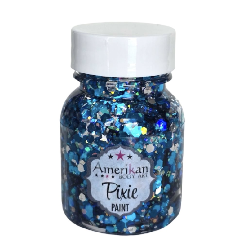 Pixie Paint Glittergel | Midnight Blue 30gr. | Voor huid & haar | uit voorraad leverbaar