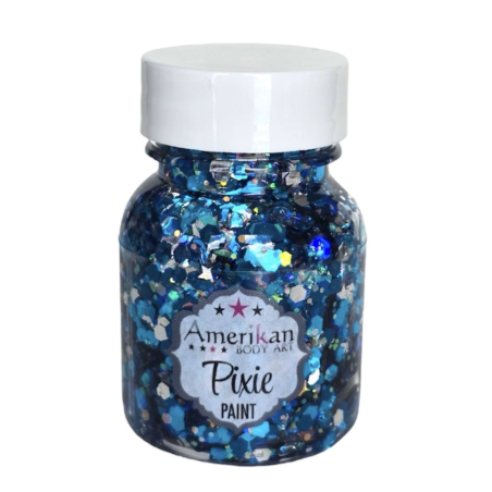 Pixie Paint Glittergel | Midnight Blue 30gr. | Voor huid & haar | uit voorraad leverbaar