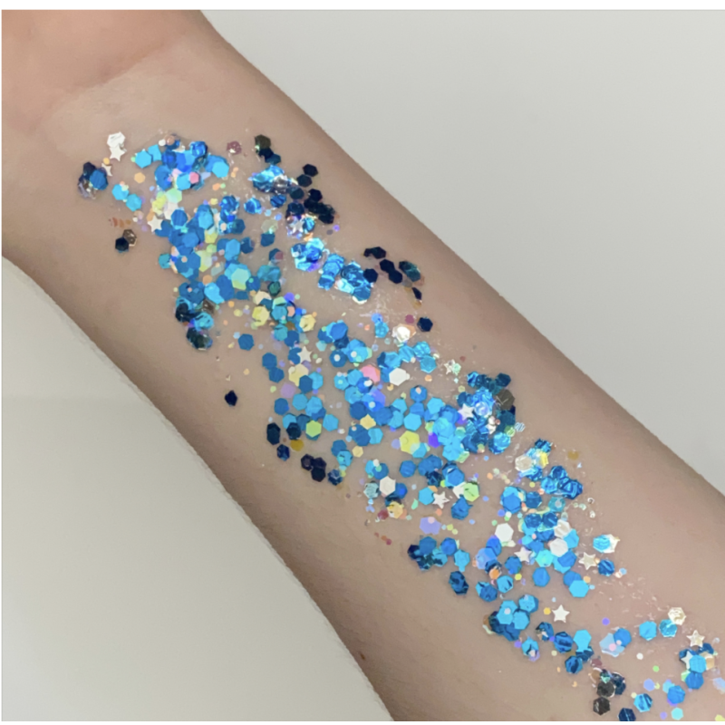 Pixie Paint Glittergel | Midnight Blue 30gr. | Voor huid & haar | uit voorraad leverbaar
