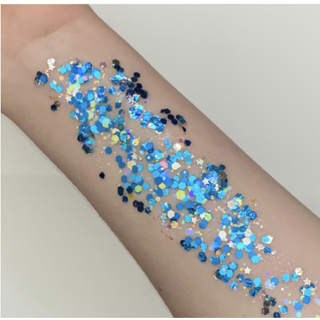 Pixie Paint Glittergel | Midnight Blue 30gr. | Voor huid & haar | uit voorraad leverbaar