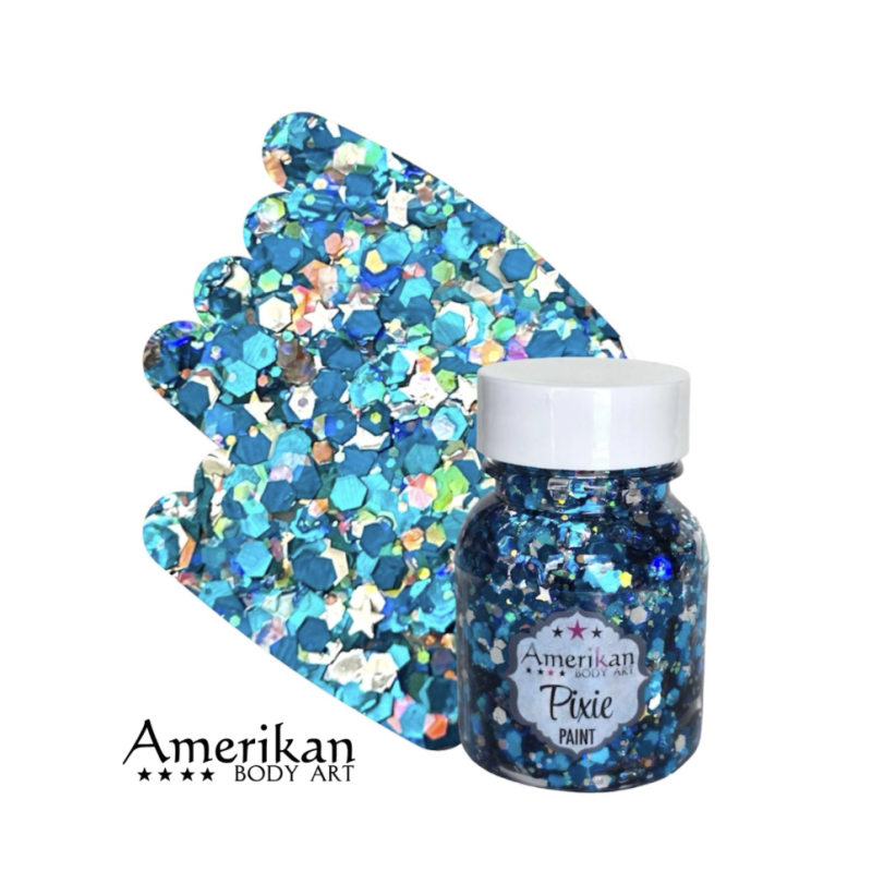 Pixie Paint Glittergel | Midnight Blue 30gr. | Voor huid & haar | uit voorraad leverbaar