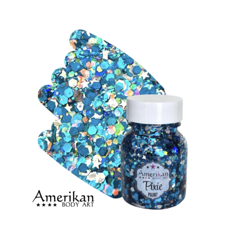 Pixie Paint Glittergel | Midnight Blue 30gr. | Voor huid & haar | uit voorraad leverbaar