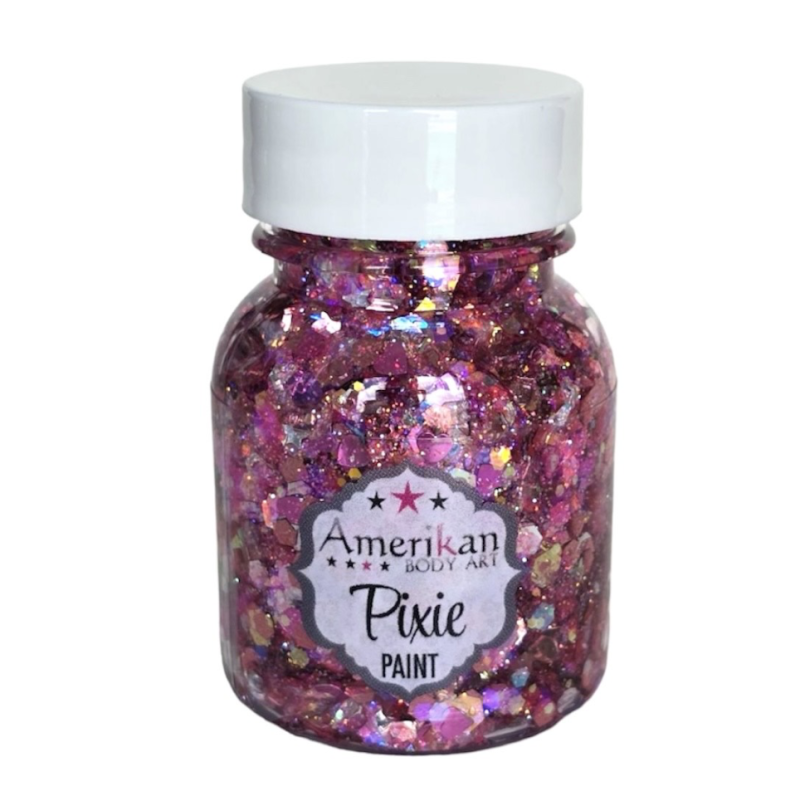 Pixie Paint Glittergel | Pretty in Pink 30gr | Voor huid & haar | uit voorraad leverbaar