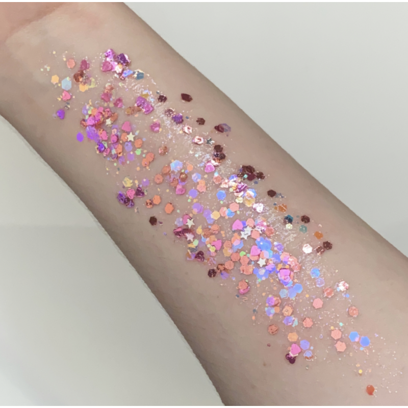 Pixie Paint Glittergel | Pretty in Pink 30gr | Voor huid & haar | uit voorraad leverbaar