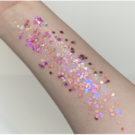 Pixie Paint Glittergel | Pretty in Pink 30gr | Voor huid & haar | uit voorraad leverbaar