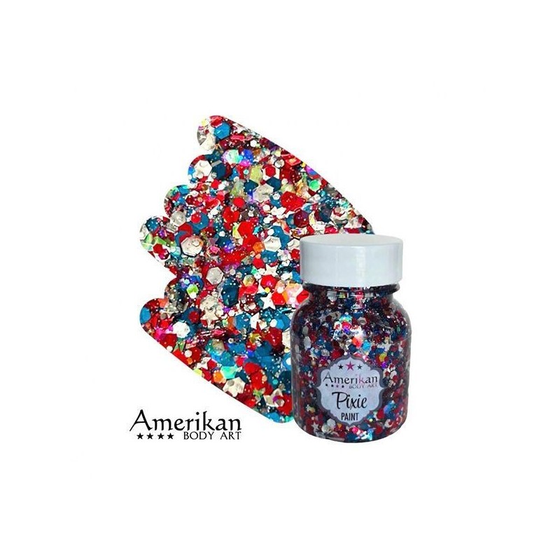 Pixie Paint Glitter- Star Spangled 30 gr | Voor huid & haar | Koningsdag Glitter