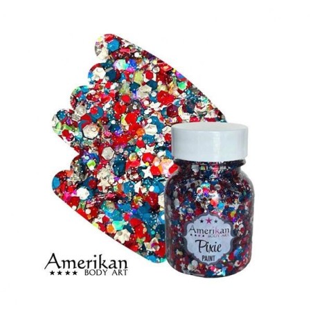 Pixie Paint Glitter- Star Spangled 30 gr | Voor huid & haar | Koningsdag Glitter