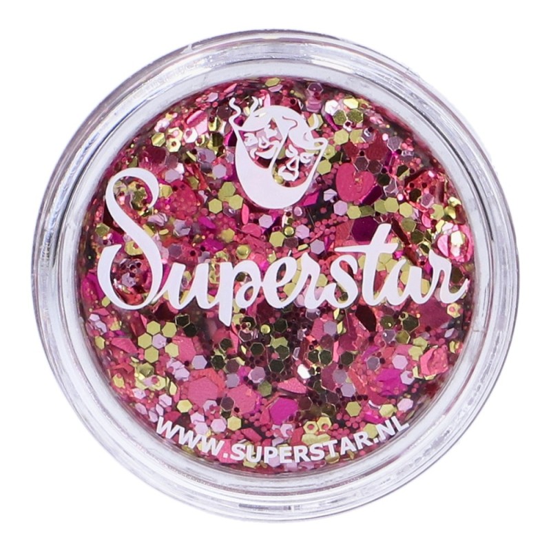 Superstar Cosmetische Glitter | Chunky Glitter Cream |  Pink Lady 10ml