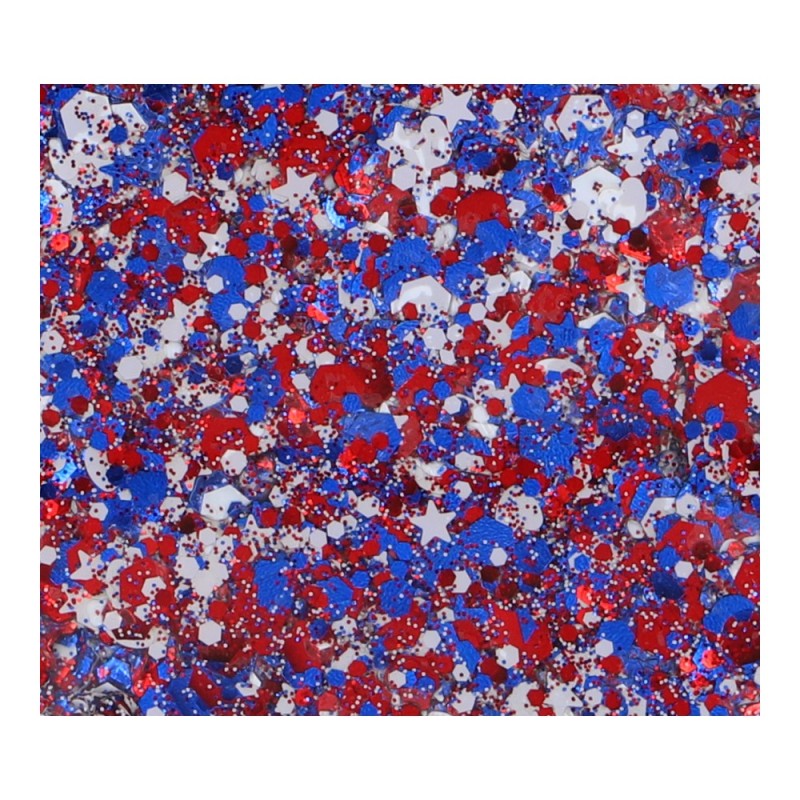 Superstar Cosmetische Glitter | Chunky Glitter Cream | Red White Blue  10ml