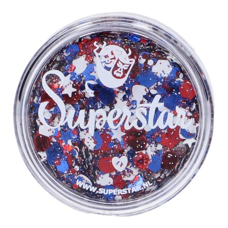 Superstar Cosmetische Glitter | Chunky Glitter Cream | Red White Blue  10ml