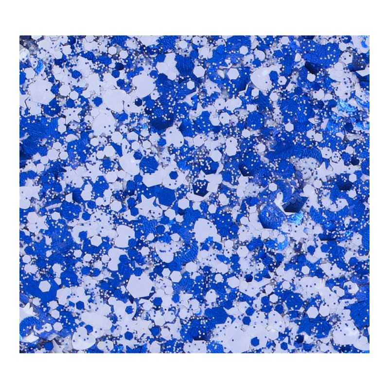 Superstar Cosmetische Glitter | Chunky Glitter Cream | Blauw Wit Donkerque 10ml