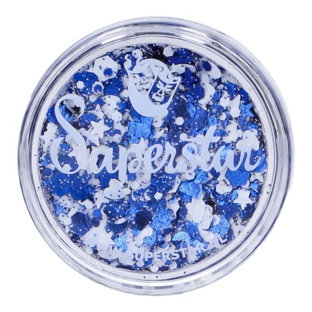 Superstar Cosmetische Glitter | Chunky Glitter Cream | Blauw Wit Donkerque 10ml