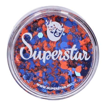 Superstar Cosmetische Glitter | Chunky Glitter Cream | Orange Blue Lampegat 10ml